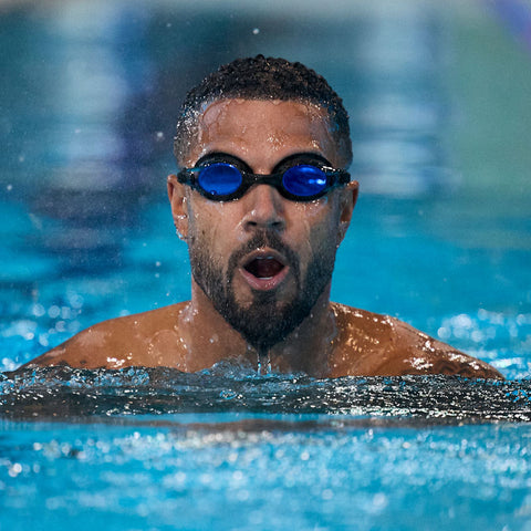 Swimming goggles available with long-sighted (+ve) lenses